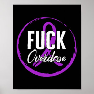 Drug Overdose Awareness August Overdose Ribbon Dru Poster