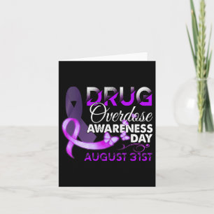 Drug Overdose Awareness Day August 31 Purple Card