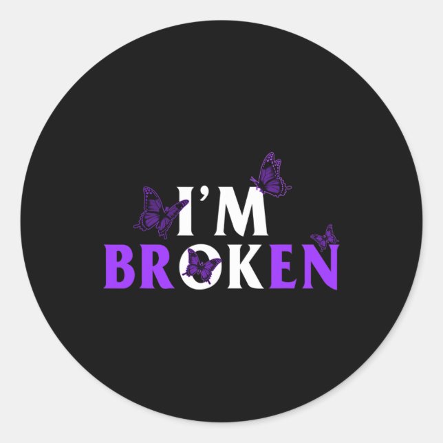Drug Overdose Awareness Drug Addiction Month Recov Classic Round Sticker (Front)