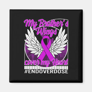 Drug Overdose Awareness My Brother's Wings Cover M Magnet