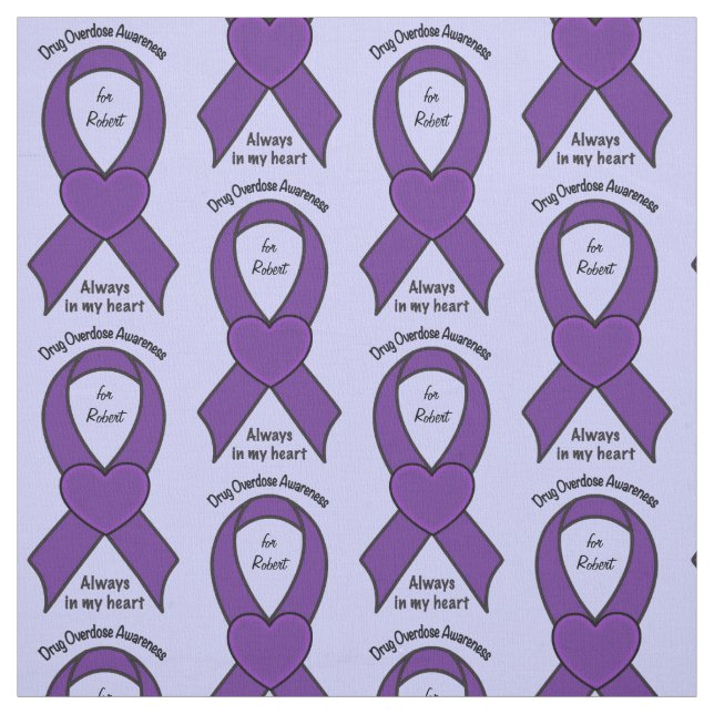 Drug Overdose Awareness Name Customizable Fabric (Swatch)