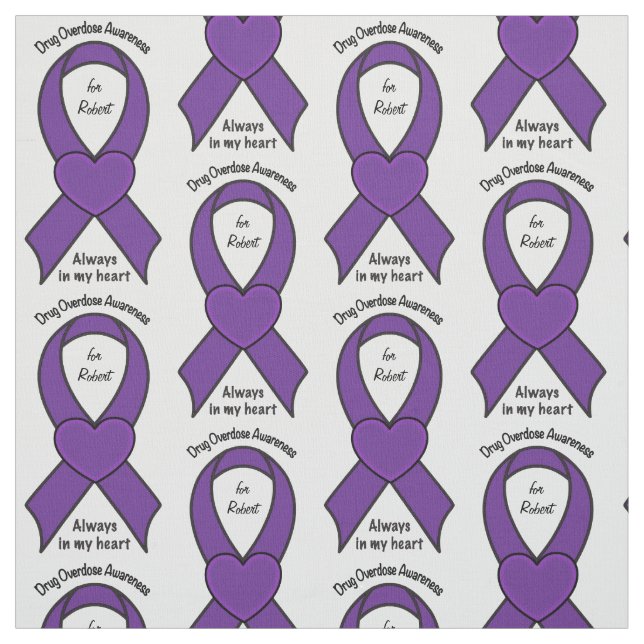 Drug Overdose Awareness Name Customizable Fabric (Swatch)