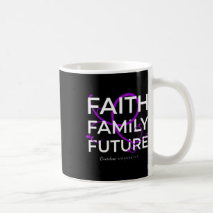 Drug Overdose Awareness Purple Ribbon Faith Family Coffee Mug