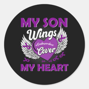 Drug Overdose Awareness Purple Ribbon Gifts 1 Classic Round Sticker
