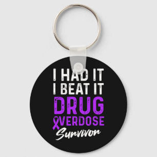 Drug Overdose Awareness Warrior Survivor 11 Keychain