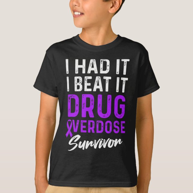 Drug Overdose Awareness Warrior Survivor 11 T-Shirt (Front)