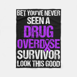 Drug Overdose Awareness Warrior Survivor 20  Fleece Blanket