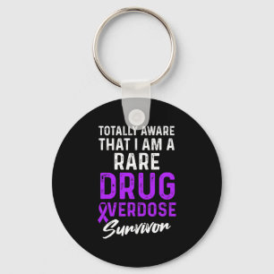 Drug Overdose Awareness Warrior Survivor 28 Keychain