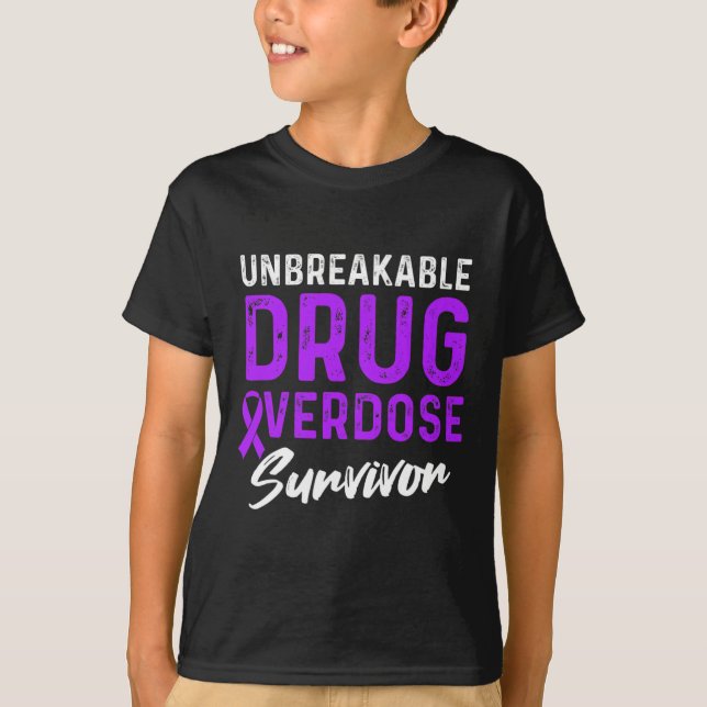 Drug Overdose Awareness Warrior Survivor 32 T-Shirt (Front)