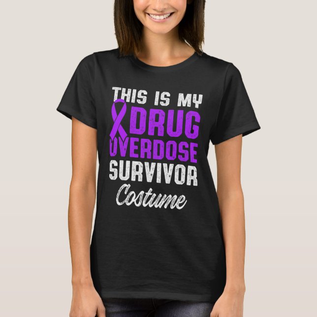 Drug Overdose Awareness Warrior Survivor 34 T-Shirt (Front)