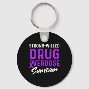 Drug Overdose Awareness Warrior Survivor 39 Keychain