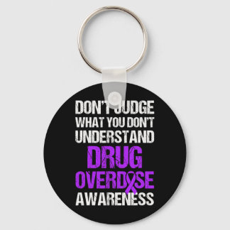 Drug Overdose Awareness Warrior Survivor 4 Keychain