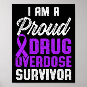Drug Overdose Awareness Warrior Survivor 52 Poster