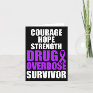Drug Overdose Awareness Warrior Survivor 58 Card