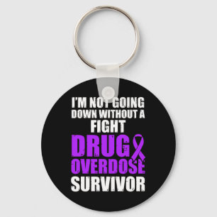 Drug Overdose Awareness Warrior Survivor 59 Keychain