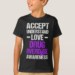 Drug Overdose Awareness Warrior Survivor 60 T-Shirt