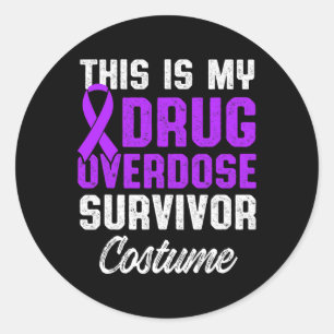 Drug Overdose Awareness Warrior Survivor &#; Classic Round Sticker