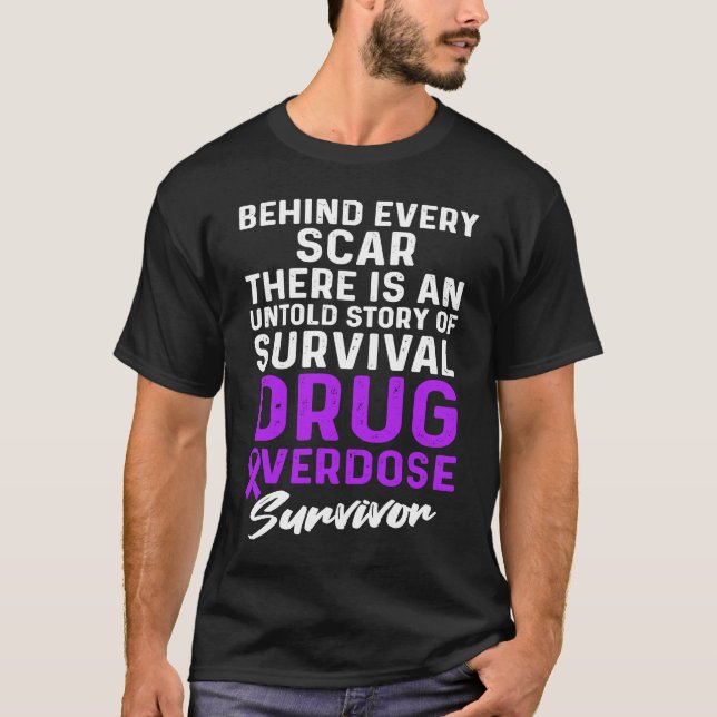 Drug Overdose Awareness Warrior Survivor T-Shirt (Front)