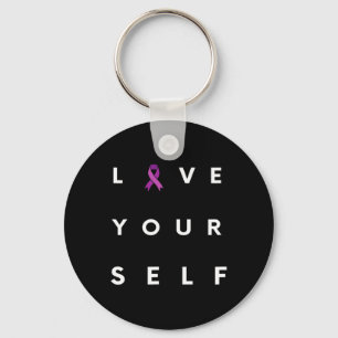 Drug Recovery Month Overdose Awareness Purple Ribb Keychain
