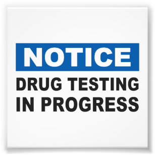 Drug Testing in Progress Photo Print