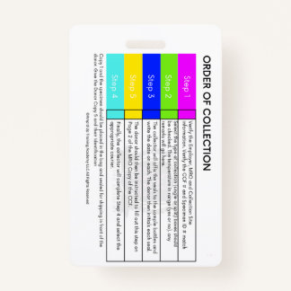Drug Testing Order Of Collection Vertical Badge