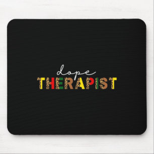 Drug Therapist Counsellor Leopard Print Black Soci Mouse Pad