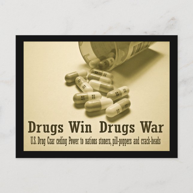 Drugs Win! Postcard (Front)