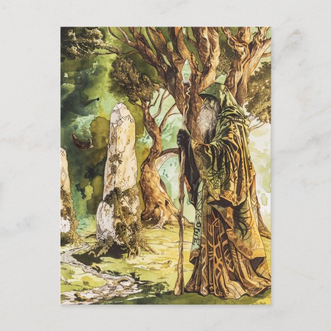 Druid  Celtic Wise Priest of Nature Postcard (Front)
