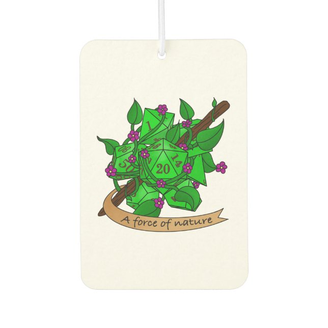 Druid Dice Design Air Freshener (Front)