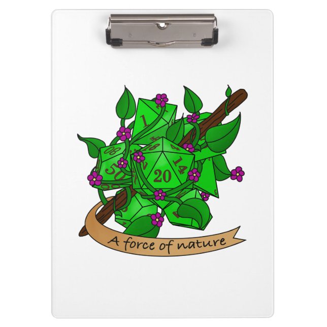 Druid Dice Design Clipboard (Front)