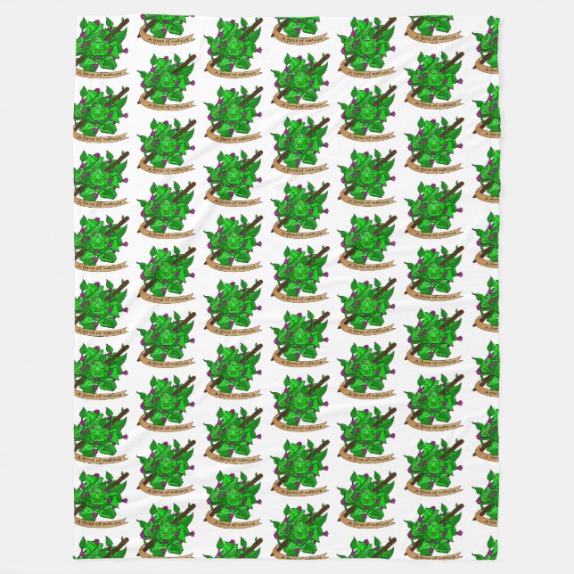 Druid Dice Design Fleece Blanket (Front)