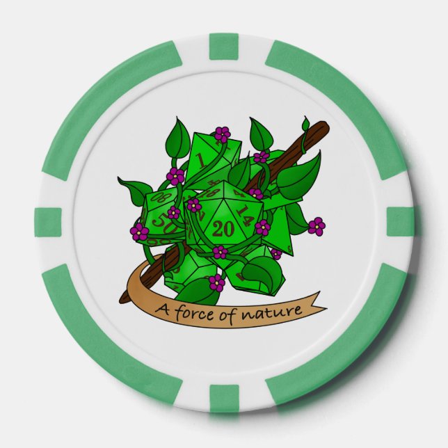 Druid Dice Design Poker Chips (Front)