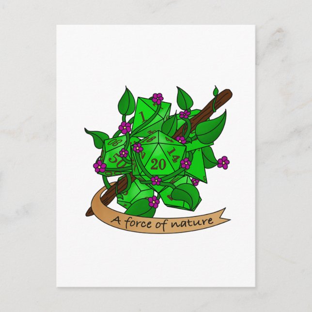 Druid Dice Design Postcard (Front)