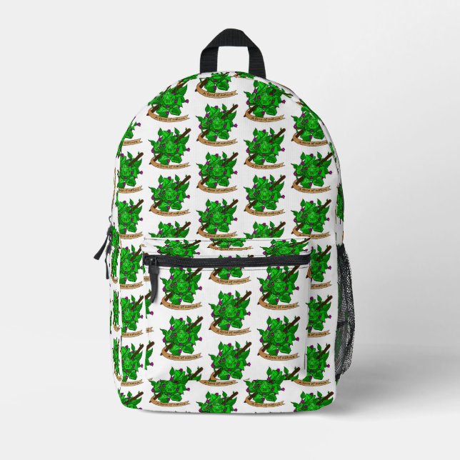 Druid Dice Design Printed Backpack (Front)