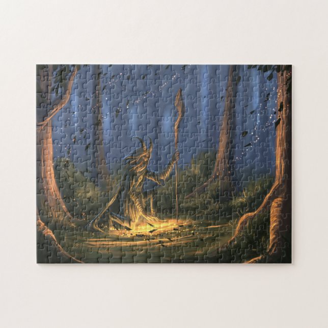 Druid in the forest jigsaw puzzle (Horizontal)