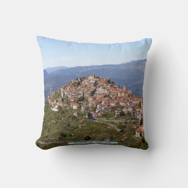 Druid Shrine, Liguria, Italy Throw Pillow (Front)