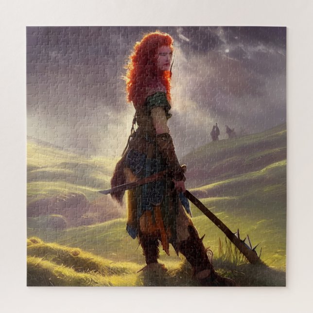 Druid Warrior Princess Fantasy Art  Jigsaw Puzzle (Vertical)