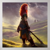 Druid Warrior Princess Fantasy Art  