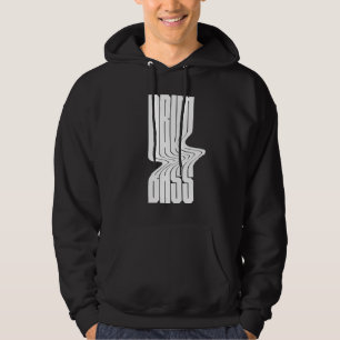 drum and bass bold logo design hoodie