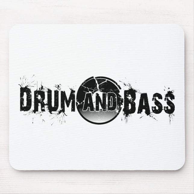 Drum and Bass Shattered Record Mouse Pad (Front)