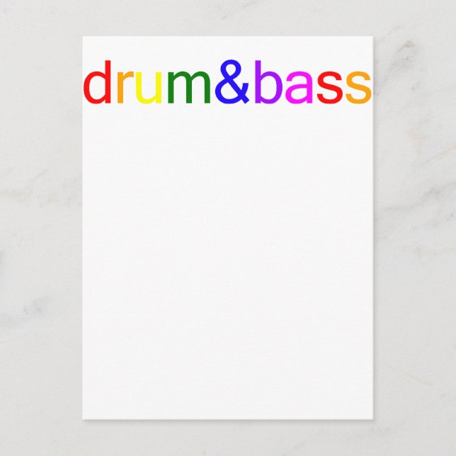Drum and Bass Spectrum Postcard (Front)