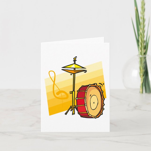 Drum and Cymbal Music Percussion Art Card (Creator Uploaded)