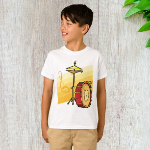 Drum and Cymbal Music Percussion Art T-Shirt