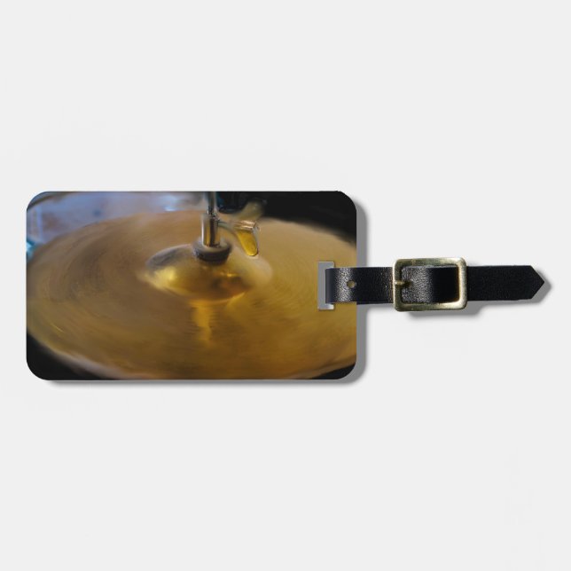 DRUM AND CYMBOL LUGGAGE TAG (Front Horizontal)