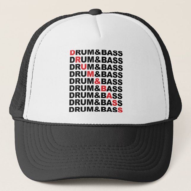 Drum & Bass Square Trucker Hat (Front)