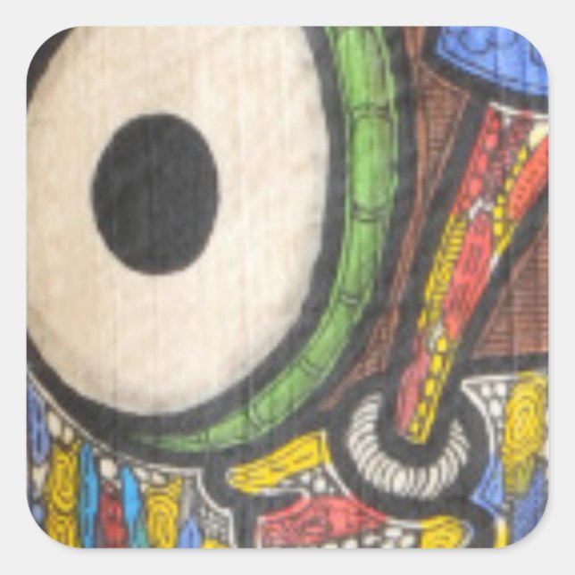 Drum beat square sticker (Front)