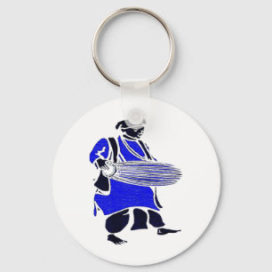 DRUM BLUE KEYCHAIN
