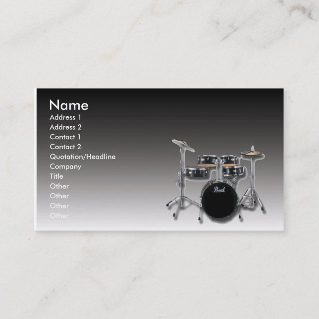 Drum Business Card (Front)