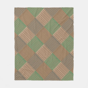 Drum Crosshatch Multicolor Fleece Blanket