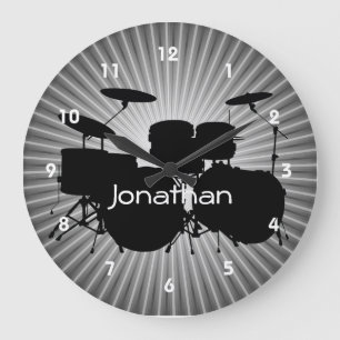 Drum Design Wall Clock